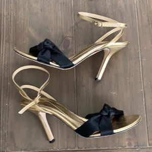 Kate Spade Satin & Gold Heel Fancy Sandal
